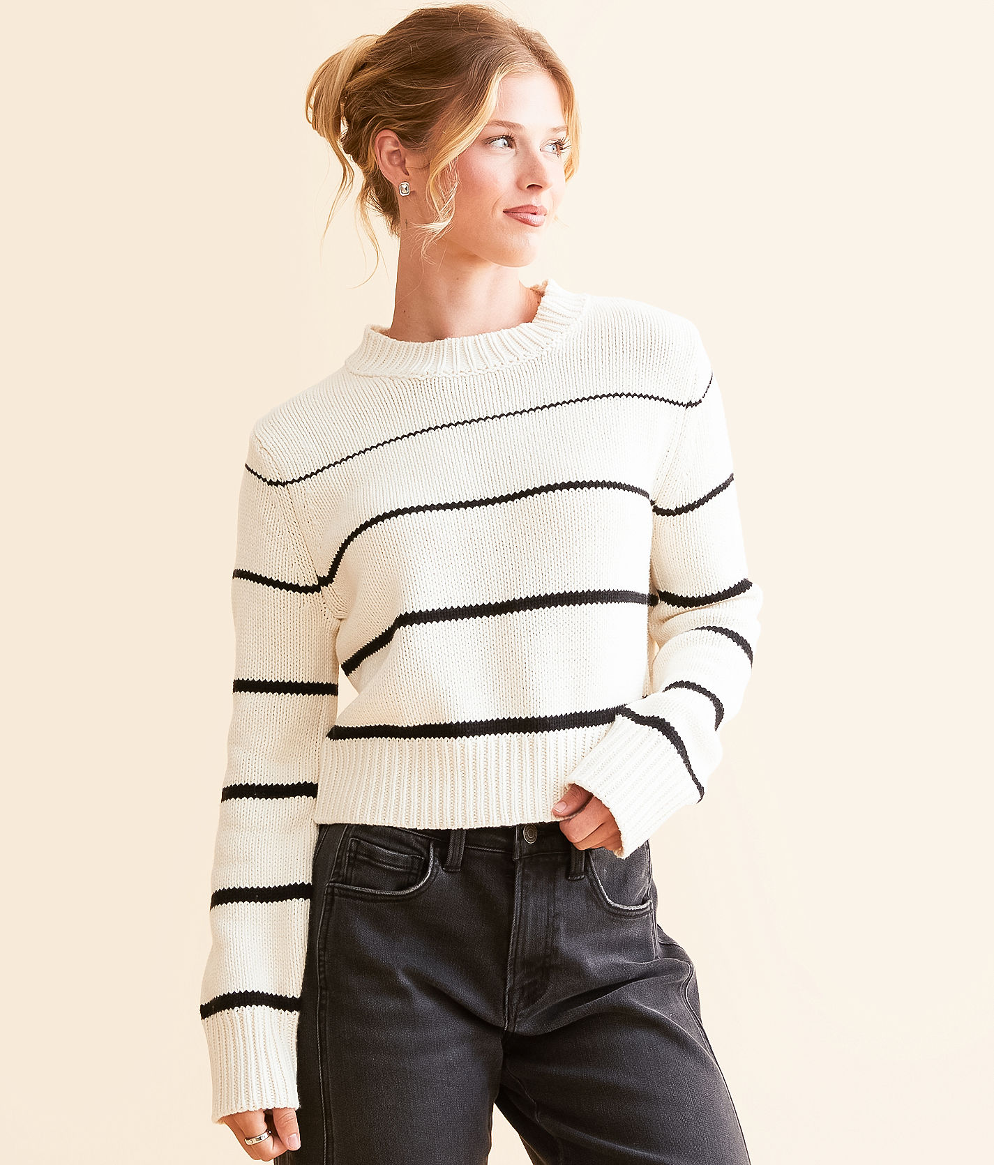 Z Supply Milan Stripe Cropped Sweater - Women's Sweaters in Z Supply Milan Stripe Cropped Sweater - Women's Sweaters in