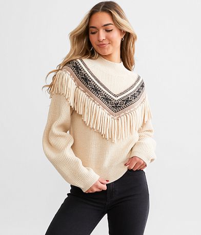 Z Supply North Fringe Sweater front view
