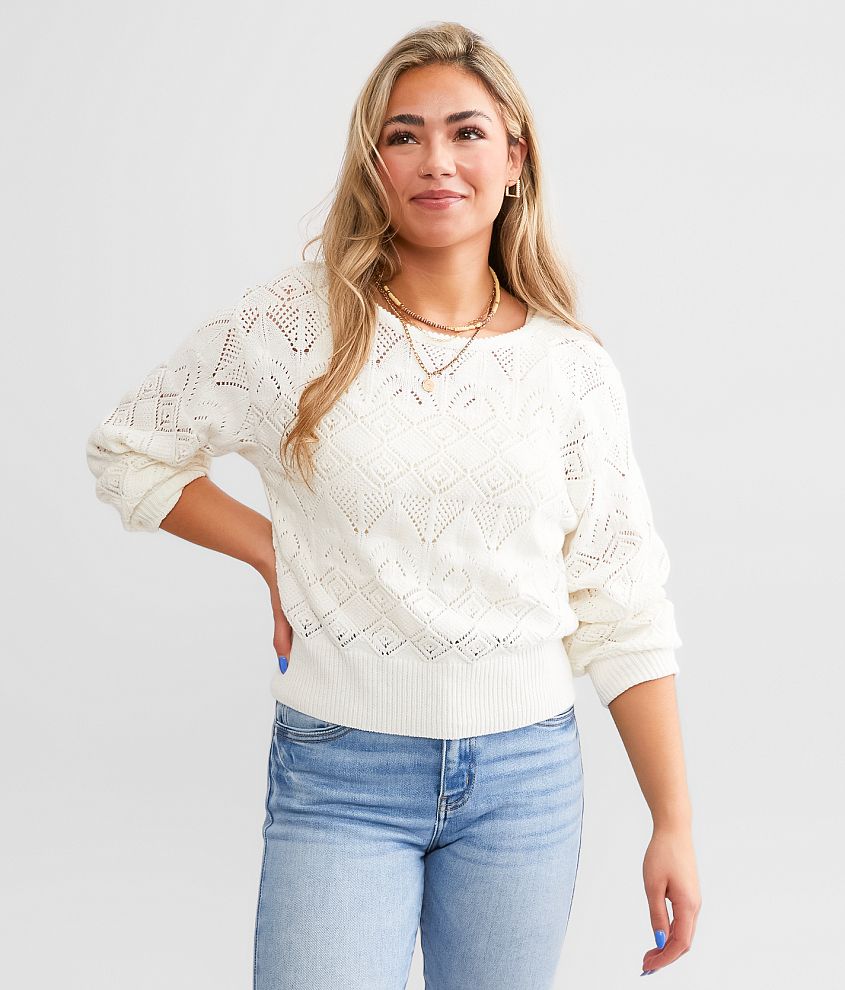 Z Supply Kasia Cropped Sweater - Women's Sweaters in White | Buckle