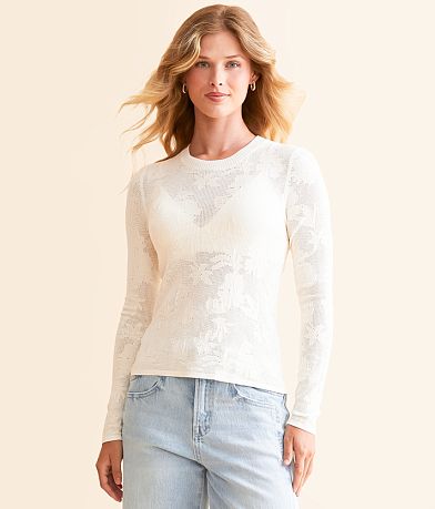Z Supply Tibi Floral Mesh Top FULL_RIGHT_SIDE