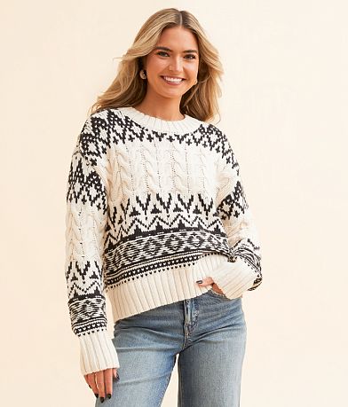 Z Supply Garland Fairisle Sweater front view