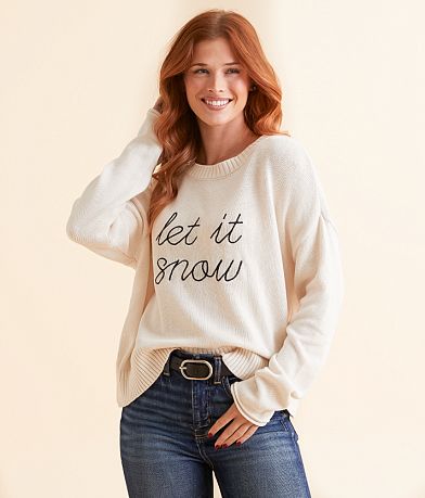 Z Supply Sienna Let It Snow Sweater front view