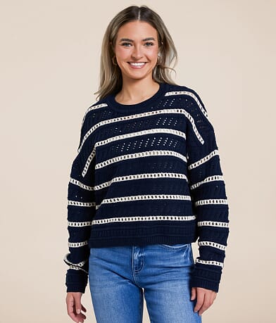 Z Supply Estero Striped Sweater front view