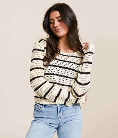 Z Supply Kit Striped Sweater front view