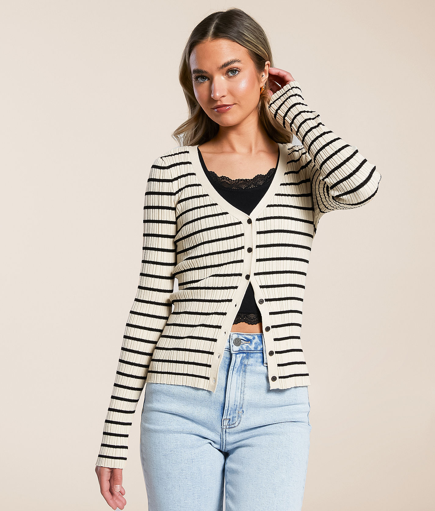 トップス Brashed Mix Cardigan 12420527 セール】Brashed Mix Cardigan（カーディガン/ボレロ
