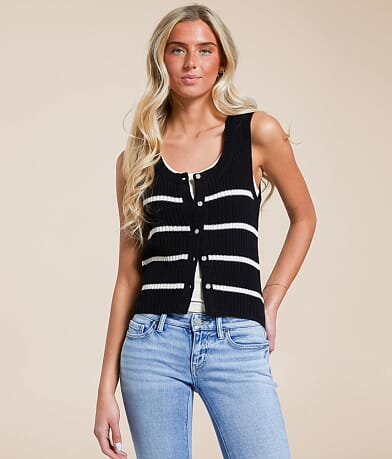 Z Supply Sycamore Sweater Vest front view