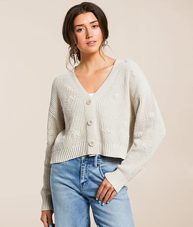 Z Supply Fleur Cropped Cardigan Sweater front view