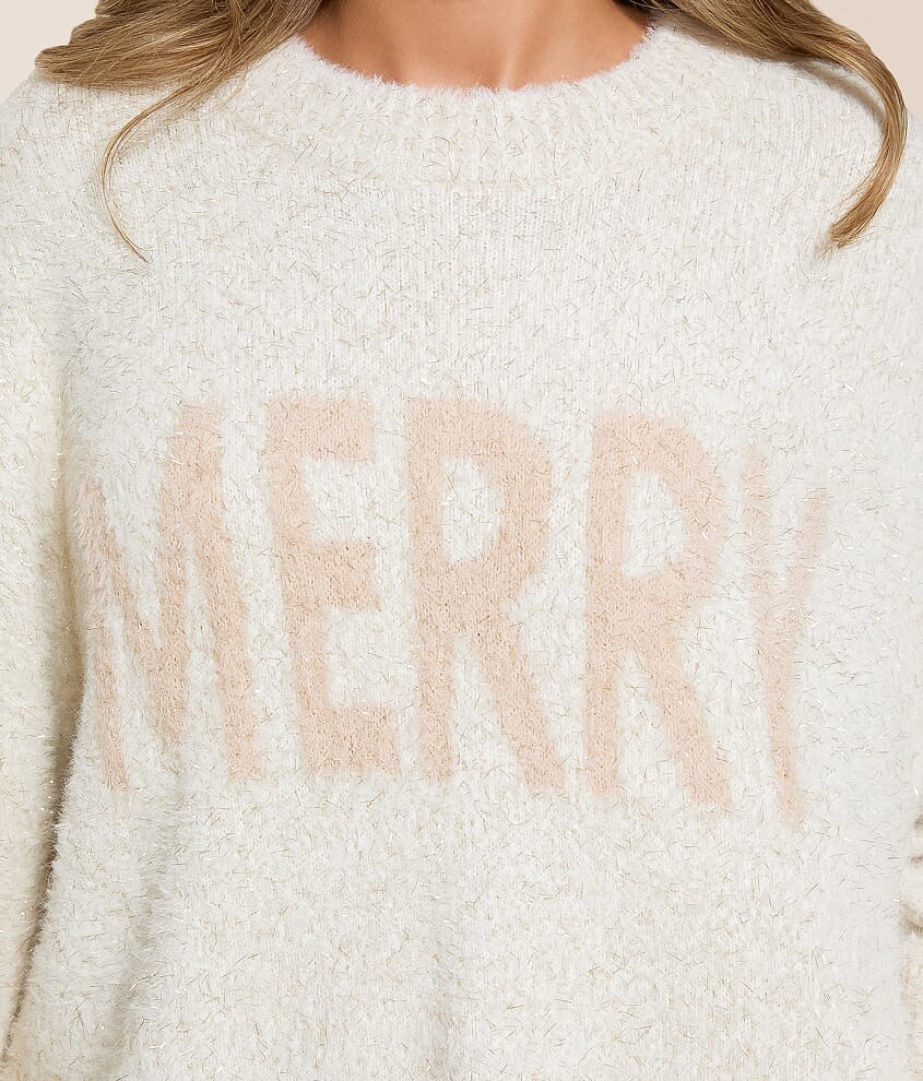 Merry Tinsel Eyelash Sweater