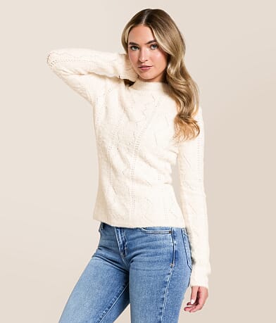 Z Supply Milly Pointelle Sweater front view