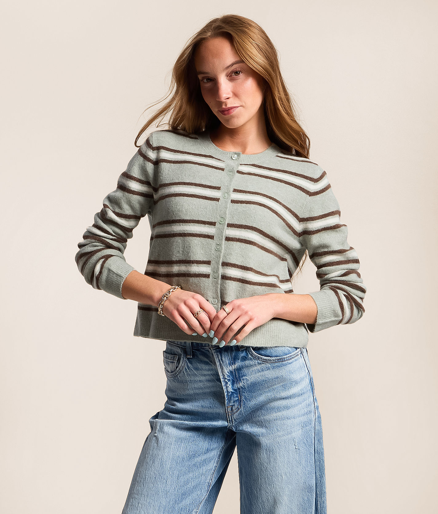 Z Supply Medina Striped Cardigan Sweater - Women's Sweaters in