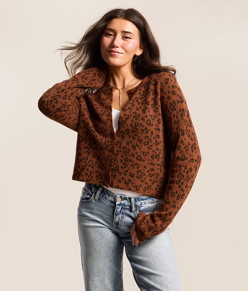 Z Supply Medina Leopard Cardigan Sweater - Women's Sweaters in