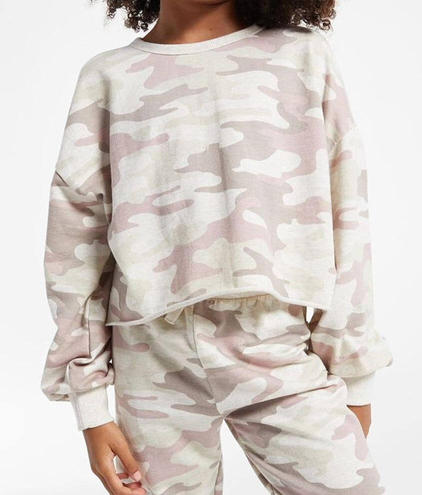 Girls - Z Supply Mayori Camo Pullover front view