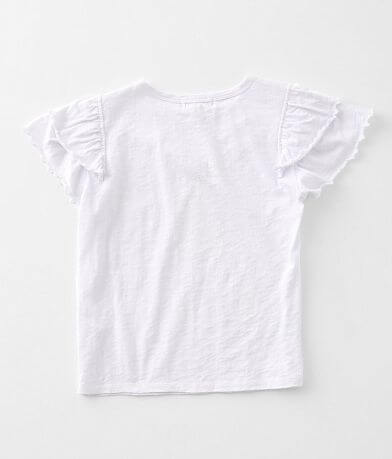 Z Supply Girls - Lila Ruffle T-Shirt back view