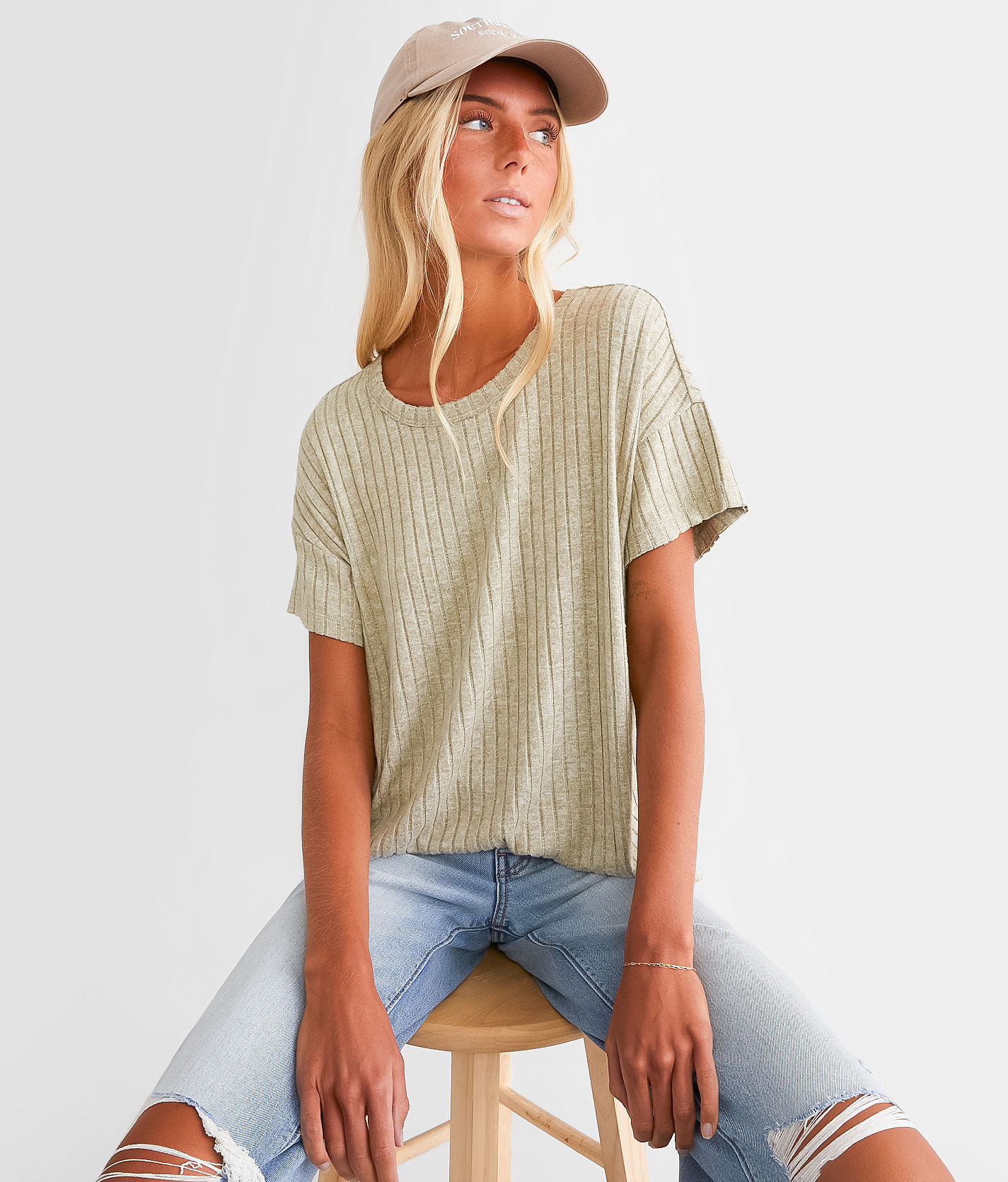 White Crow Brushed Rib Knit Top - Women's Shirts & Blouses