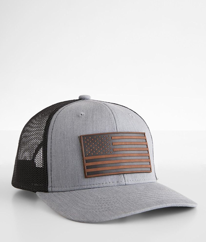 Link Seasons USA Trucker Hat - Black/Grey , Men's