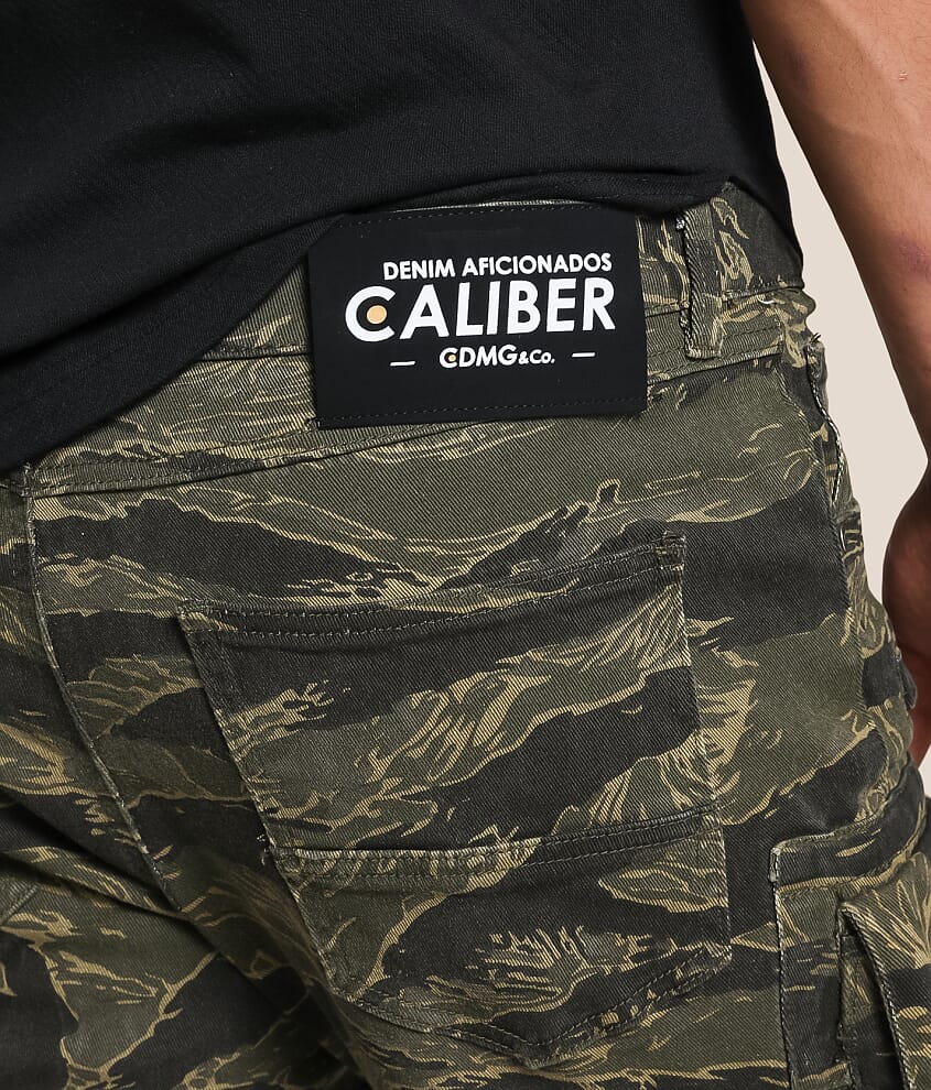 Camo Cargo Stacked Flare Stretch Jean