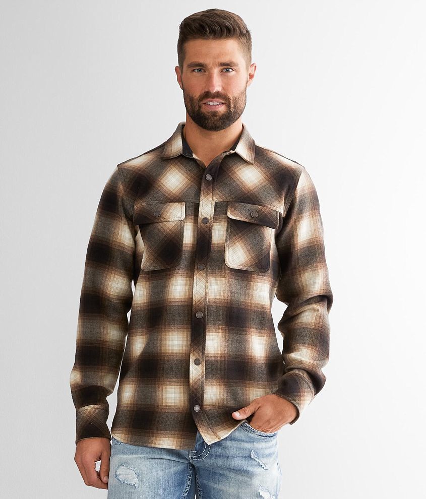 Outpost Makers Flannel Plaid Stretch Shirt front view