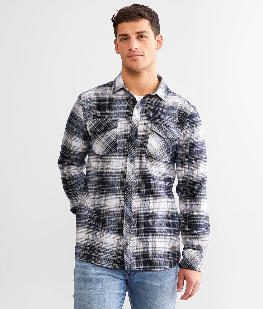 Outpost Makers Plaid Flannel Shirt - Men's Shirts in White Navy Black ...