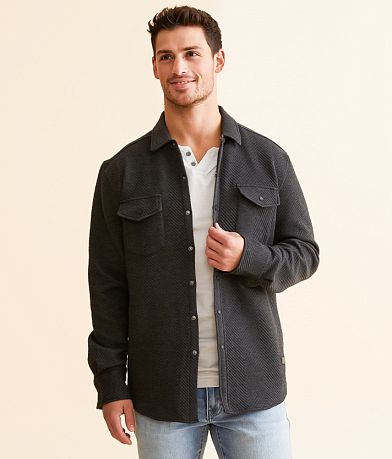 Outpost Makers Athletic Flannel Textured Shirt front view