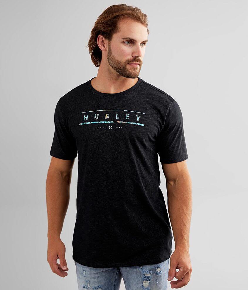 Hurley Bars DRI-FIT T-Shirt - Men's Activewear in Black Pure Platinum ...