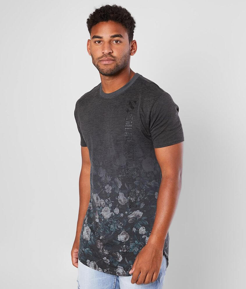 Image of M.Lab Floral Dip Dye Segmented T-Shirt